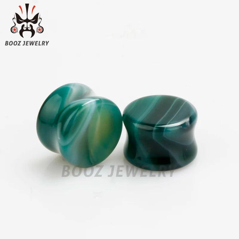 Stone Ear Tunnels Ear Gauges Body Jewelry