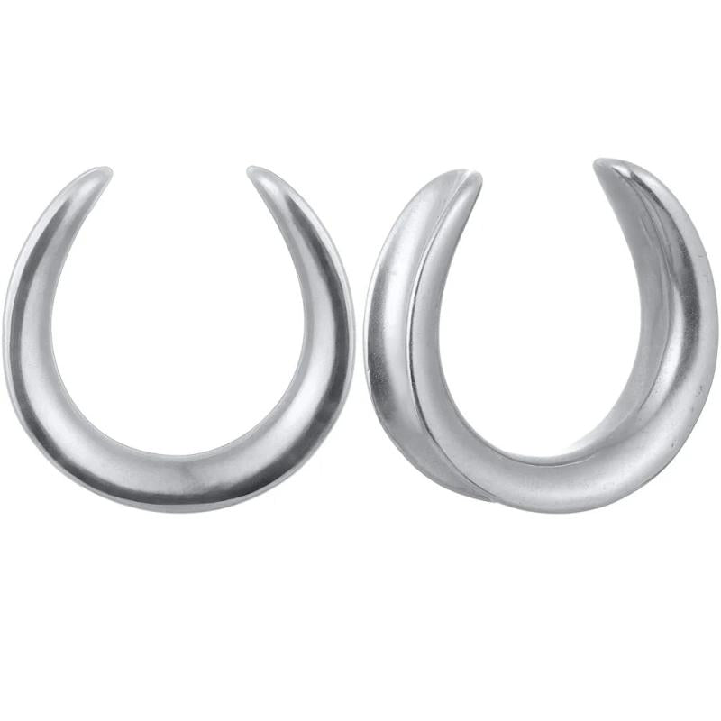 2PCS Saddle Stretchers Ear Tunnels Plugs Body Jewelry