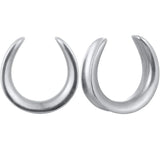 2PCS Saddle Stretchers Ear Tunnels Plugs Body Jewelry