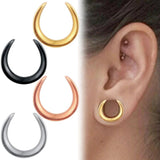 2PCS Saddle Stretchers Ear Tunnels Plugs Body Jewelry