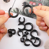 2PCS Saddle Stretchers Ear Tunnels Plugs Body Jewelry