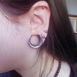 2PCS Saddle Stretchers Ear Tunnels Plugs Body Jewelry