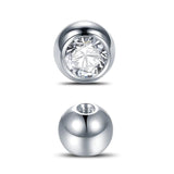 10Pcs Titanium Screw Gem Balls Body Jewelry Rings