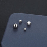 10Pcs Titanium Screw Gem Balls Body Jewelry Rings