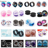 Leosoxs 2pc Acrylic Ear Plugs & Tunnels Ear Piercings