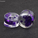 Leosoxs 2pc Acrylic Ear Plugs & Tunnels Ear Piercings