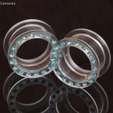 Leosoxs 2pc Acrylic Ear Plugs & Tunnels Ear Piercings