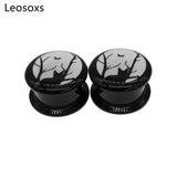 2pcs Hot Acrylic Ear Stud Thread Tunnel Earplugs 4-25mm Piercing Jewelry