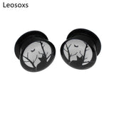 2pcs Hot Acrylic Ear Stud Thread Tunnel Earplugs 4-25mm Piercing Jewelry