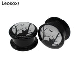 2pcs Hot Acrylic Ear Stud Thread Tunnel Earplugs 4-25mm Piercing Jewelry
