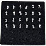 24PCS Colorful Double Crystal Nose Studs Boxed