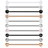 10pcs Stainless Steel Industrial Barbell Earring Body Piercing Jewelry