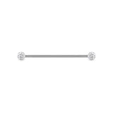 10pcs Stainless Steel Industrial Barbell Earring Body Piercing Jewelry