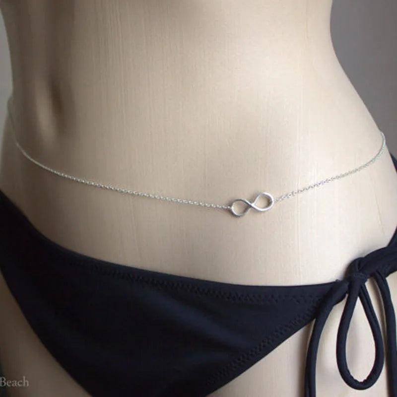Beach Summer Lucky Eight Necklace Body Chain Jewelry
