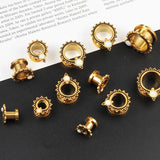 Giga 2PCS Ear Tunnels Plugs 316L Stainless Steel Ear Gauges Expander Piercing