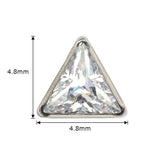 Titanium Triangle CZ Pave Top Labret Stud