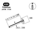Titanium Triangle CZ Pave Top Labret Stud