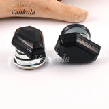 2pcs Rainbow Coffin Glass Ear Plugs Tunnels Ear Expander Gauges Piercing