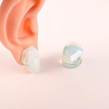 2pcs Rainbow Coffin Glass Ear Plugs Tunnels Ear Expander Gauges Piercing