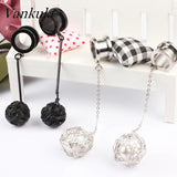 Vankula Stainless Steel Dangle Earrings Tunnels Ear Plugs Gauges
