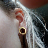 Stainless Steel Screw Earrings Double Flare Tunnel Plugs Ear Gauges