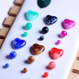 20pcs Acrylic Heart Shape Balls Nose Barbell Earring Piercings Jewelry