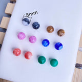 20pcs Acrylic Heart Shape Balls Nose Barbell Earring Piercings Jewelry