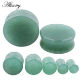 Hematite Stone Ear Plugs Organic Flesh Tunnels Pair