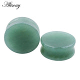 Hematite Stone Ear Plugs Organic Flesh Tunnels Pair