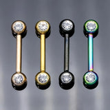 14G G23 Titanium Tongue Piercing Barbell Nipple Rings Body Jewelry