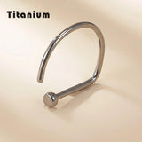 4PCS G23 Titanium Nose Ring Horseshoe Nostril Piercing Hoop