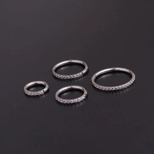 Stainless Steel CZ Nose Belly Nipple Cartilage Body Jewelry
