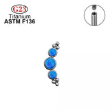 G23 Titanium Opal Earring 16G Labret Piercing Jewelry