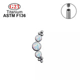 G23 Titanium Opal Earring 16G Labret Piercing Jewelry