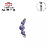 G23 Titanium Opal Earring 16G Labret Piercing Jewelry