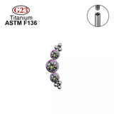 G23 Titanium Opal Earring 16G Labret Piercing Jewelry