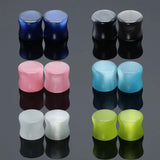 2pcs Stone Ear Plugs Flesh Tunnels Gauges 6 Colors 6mm-16mm Body Piercing