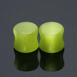 2pcs Stone Ear Plugs Flesh Tunnels Gauges 6 Colors 6mm-16mm Body Piercing