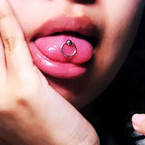 1PC Stainless Steel Tongue Piercing 14g Bar Barbell Punk Pircing 16mm