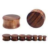 Bubinga Wooden Ear Plugs Gauge Piercing Stretcher Body Jewelry