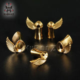Water Drop Wings Ear Expanders Copper Earrings Plugs Piercing Gagues