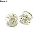 Leosoxs Flower Ear Plugs Tunnels Acrylic Earrings Gauges