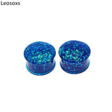 Leosoxs Flower Ear Plugs Tunnels Acrylic Earrings Gauges