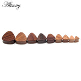 2pcs Wood Flesh Tunnels Ear Plugs Gauges Earrings Wooden Ear Expander