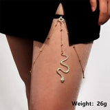 Women's Punk Thigh Chain Elastic Tassel Drill Multi-Layer