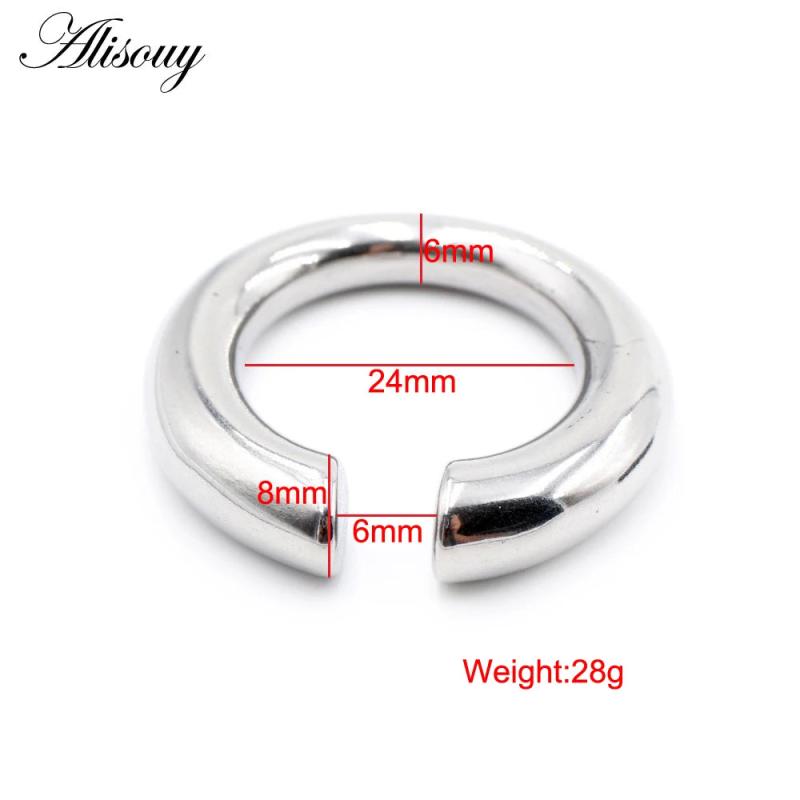 Stainless Steel C Pattern Round Ear Weights Expander Plugs