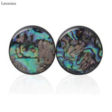 2pcs Acrylic Waist Drum Shell Paper Dripping Oil Earrings