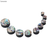2pcs Acrylic Waist Drum Shell Paper Dripping Oil Earrings
