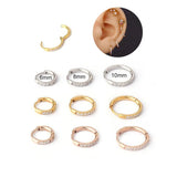 316L Surgical Steel Conch Earrings Hinged Hoop Zircon Ear Clip