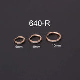 316L Surgical Steel Conch Earrings Hinged Hoop Zircon Ear Clip